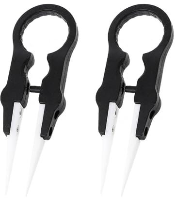 Pinzette di saldatura con punta in ceramica 1000 ℃ per la riparazione elettronica dei gioielli di saldatura del laboratorio del computer