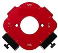 Modello di posizionamento angolare for archi di lavorazione del legno, fresatrici con raggio d'angolo, maschera for raggio R10-R50, fresa for legno, angolo R rotondo per il taglio ad arco(10-25R Jig)