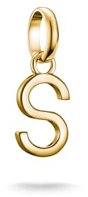 Thomas Sabo Charm Club Connect Colgante Charm Letra S Baño de Oro 18k Plata 925 Reciclada CC1225-413-39