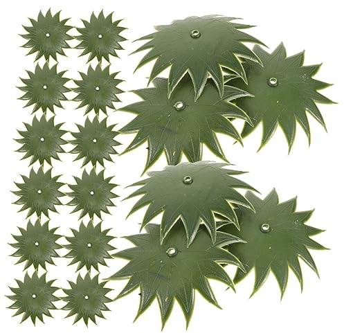 Operitacx 50pièces Lot De Calices De Fleurs Artificielles Plastique Sépales Verts Accessoires De Bricolage Diy