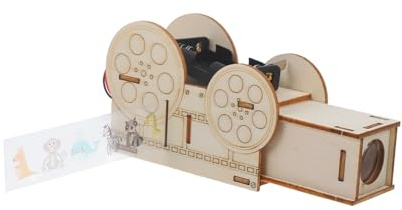 Milisten Diy Projector Educational Toy Boys and Girls Educational Toys Wooden Slide Projector Kit