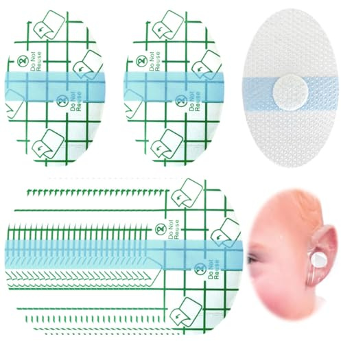60PCS Autocollant Oreille Etanche, Protege Oreille Autocollant, Protection Étanche Oreille, Protection Bouchon Oreille Piscine Enfant, Transparents Ultra Fins Protège Oreilles pour Natation, Surf