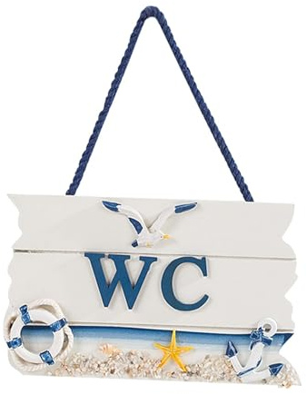 Sharplace Cartello WC, cartello per porta, decorativo, da appendere, rimovibile, per bagno, decorazione da parete per negozio, toilette, bagno, guardaroba, casa, Anello Da Nuoto
