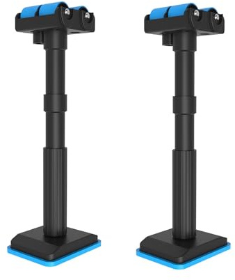 Coppia robuste staffe supporto regolabili dotate rulli. Asta sollevamento per carichi pesanti con capacità 400 kg per l'installazione vanità