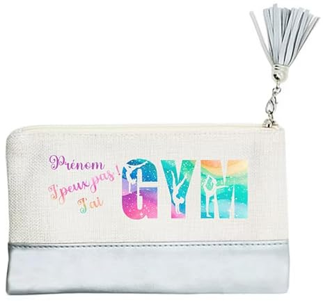 Pochette de Maquillage maniques Taperso Argent avec Motif Gym jpeux Pas Personnalisable