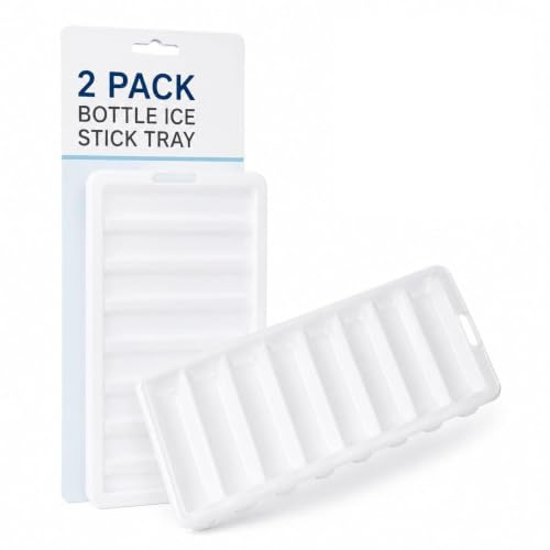 MAR Bottle Ice Cube Tray 2 Pack – Ice Trays for Freezer & Water Bottles | A 2-pack of bottle-shaped ice cube trays. Designed to easily make narrow ice sticks perfectly sized for water bottles.