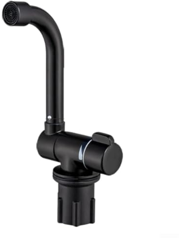 Robinet d'évier de cuisine pliable avec rotation à 360 degrés avec évier couvert, robinet de cuisine pour camping-car, remorque, bateau marin