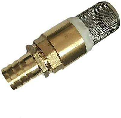 SUPERTOOL Messing-Rückschlagventil, 2,5 cm Federrückschlagventil, Rückschlagpumpe, Einlassfilter, Fußventil mit 22 mm Schlauchstutzen (1 Stück)