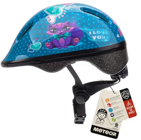 meteor Perfekt Cykelhjälm för barn - Perfekt för Downhill Enduro Cykling MTB Scooter - Helmet för alla former av cykelaktiviteter Helmo
