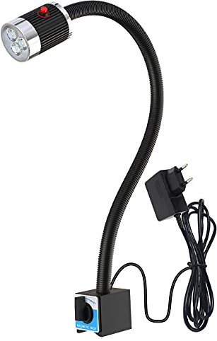 Luce magnetica a collo di cigno flessibile 900 lumen Luce di lavoro a led con base regolabile per tornio Fresatrice CNC Macchina da cucire Illuminazione industriale Macchina da macchina