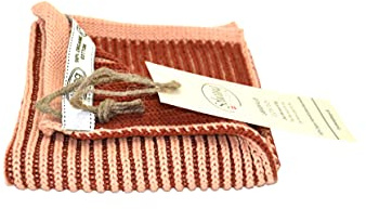 Solwang Design RibRib Tuch 100% Bio Baumwolle 25 x 25 cm terrakotta