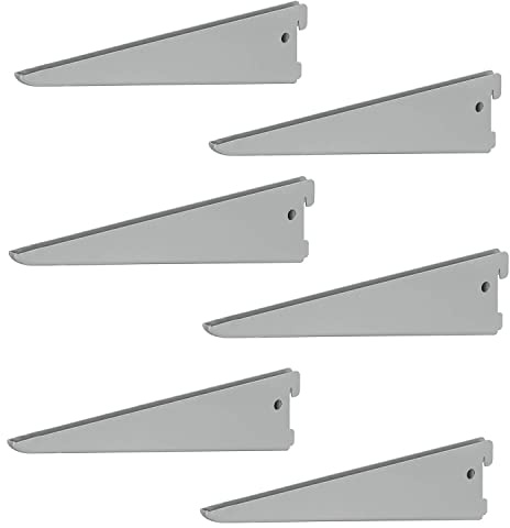 siwitec U-Träger 270x50mm für 2-reihiges Regalschienensystem aluweiss 6er | aus Stahl mit aluweißer Oberfläche, vielseitig kombinierbar, ideal für jeden Raum