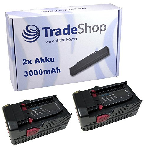 2X Trade-Shop Premium Li-Ion Akku, 36V / 3000mAh kompatibel mit Hilti VC20-UL, VC20-UM, VC40-UL, VC40-UM, WSC7.25, WSC70, WSR36 / Bohrhammer