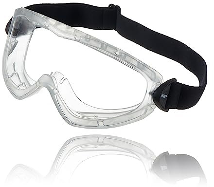 Dräger Schutzbrille X-pect 4200, Beschlagfreie Vollsichtbrille auch für Brillenträger, Für Baustelle, Labor, Werkstatt, Kratzfeste und bruchfeste Polycarbonatscheibe, 1 Stück klar