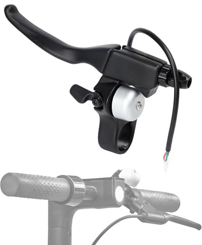 HERCHR Electric Bike Brake Levers Electric Scooter Handbrake Brake Level Aluminum Alloy Bicycle Brake Handle Replacement with Bell Scooter Handbrake with Bell for Electric Bike