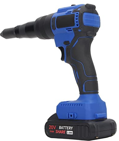 Herramienta Remachadora, Entrada de 100‑240 VCA Pistola Remachadora Automática Luz LED Amplia Aplicación para Clavos de Hierro (Enchufe de la UE)