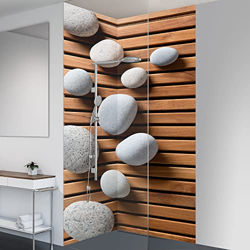 yourplate Duschrückwände individuelle Größe (Spa-Blumen) | 3mm Aluminium Verbundplatte, exklusives Design, einfache Montage, geringes Gewicht, fugenlos, wasserdicht, pflegeleicht