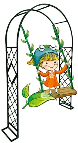 HASMI Metallgarten Arbor Bogen Stahl Rahmen Rosenbogen Zum Klettern Von Pflanzen/Green/300 * 230Cm
