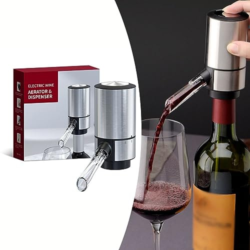 Aeratore elettrico per vino, erogatore automatico per vino con pompa per bar, cucina, decanter elettrico e versatore per vino, aeratore automatico one-touch