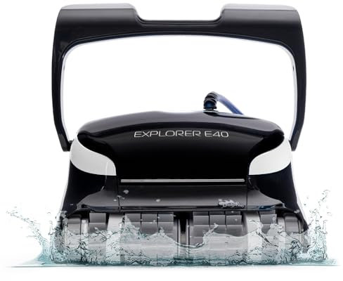 Dolphin (Modèle 2024) Explorer E40 WiFi Robot pour Piscine jusqu'à 15,2 m – Brosse à récurer pour Ligne d'eau