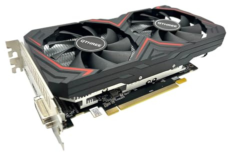 QTHREE Radeon RX 590 GME Graphics Card, 8GB GDDR5 256Bit 2048SP,Computer GPU,Gaming Video Card for PC with HDMI DisplayPort DVI,PCI Express x 16 3.0