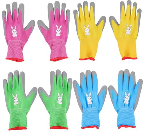 SEWOART 4paare Verschleißfeste Gartenhandschuhe Wiederverwendbare Handschuhe Für Gartenarbeit Schutzhandschuhe Mit Rutschfestem Design