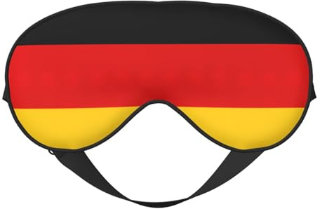 Schlafmaske mit deutscher Flagge, Nacht-Augenbinde, weicher Augenschutz für Damen und Herren, für Reisen, Nickerchen, Meditation