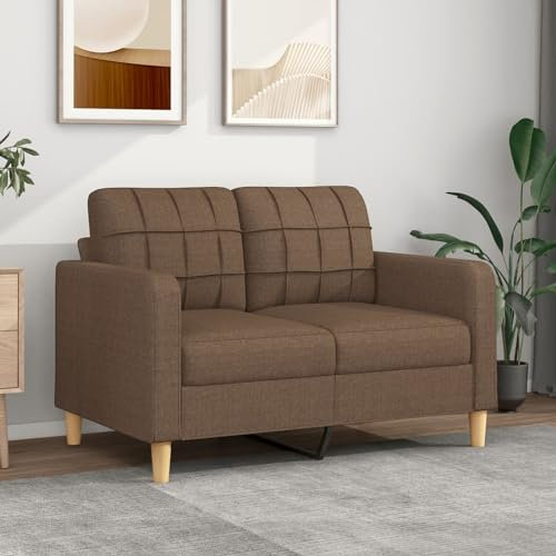 Xichuzi 2-Sitzer-Sofa Braun 120 cm Stoff, Sofas & Couches, Sofa Wohnzimmer, Sofa Für Jugendzimmer, Relaxsofa, Sofa Für Schlafzimmer, Polstersofa 359086