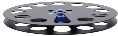 Carrete de Cinta Vacío, Carrete Vacío de Cinta de Carrete Abierto de Alta Resistencia Universal de Aleación de Aluminio para Reproductor de Cinta de Carrete a Carrete (BLACK)