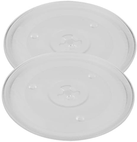 Cabilock 2pcs Microwave Glass Plate Replacement for Oven Turntable Microwave Dish Cover