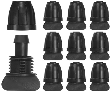 M METERXITY Juego De 10 Accesorios De Riego Por Goteo Con Cierre De Púas, Tapones De 3/8 Pulgadas Conectores Invernadero/Jardín Sistema De Riego, Piezas De Riego Por Goteo