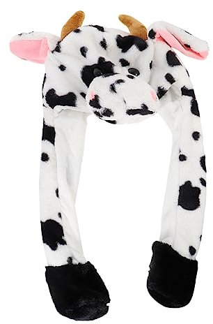 Warmhm Niedlicher Tierhut Kuhform Für Kinder Winter Kälteschutzmütze Mit Plüschhörnern Warme Ohrenschutzkappe Für Cosplay Und Bühnenauftritt