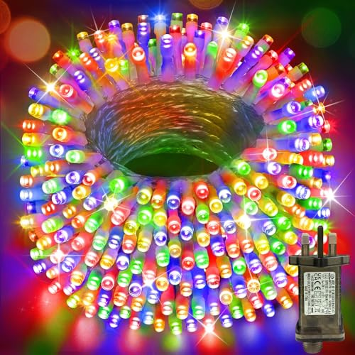 Heceltt Christmas String Lights Outdoor, 50M/164FT 500 LED Christmas Fairy Lights 8 Modes with Remote and Timer for House,Garden,Wedding,Party,Tree Decorations (Multicolor) [Energy Class F]