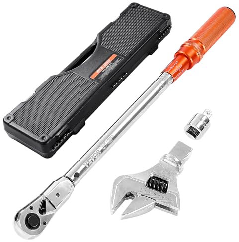 VEVOR Klick-Drehmomentschlüssel Set (einstellbar) mit 1/2 Zoll Antrieb 271,–216,8 N.m, Zweiwege-Drehmomentschlüssel-Set mit Zweibereichsskalen, 72 Zähne ±2% hohe Präzision für Autoreparatur