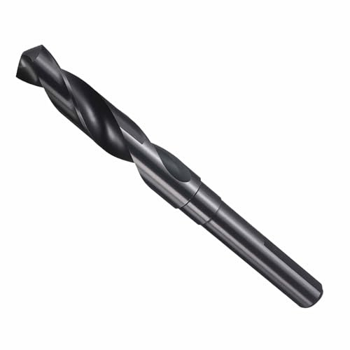 CoCud Drill Bit 13mm Diameter 1/2 Shank 3-Flat 4341 HSS | High Speed Steel Reduced Shank Bits Nitriding Black 118° Angle - (Applications: for Drilling Plastic Wood)