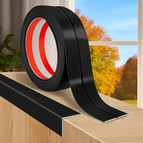 Selbstklebend Kantenschutz Leisten, Flexible Weichsockelleiste Selbstklebende Abschlussleiste für Türen, Fenster, Wände, Küche, Fliesen, Ideal für Heimwerker und Renovierungen