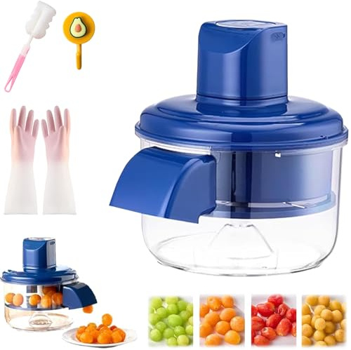 Grape Peeling Machine, Automatic Grapes Tomato Peeling Machine, Electric Grape Peeler Rechargeable Commercial Smart Fruit Machines, for Cherry Tomatoes, Garlic (1pcs)