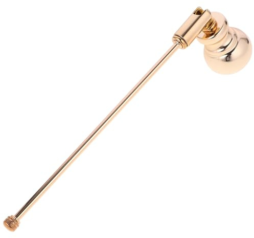 BAZEITFLOW Kerzenlöscher aus Eisen mit Kreativem Flammenlöscherkopf Langem Griff Breiter Glocke zum Sicheren Löschen von Stabkerzen und Teelichtern Schutz vor Wachsspritzern Praktisches