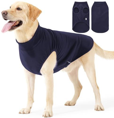 PAWIVID Hundepullover, Warmer Winter Hundmantel, Fleece Pullover und Pyjama-Sweatshirt, Hund Weste für Kleine, Mittelgroße und Große Hunde, Weiche Haustierkleidung (Dunkelblau, XL)