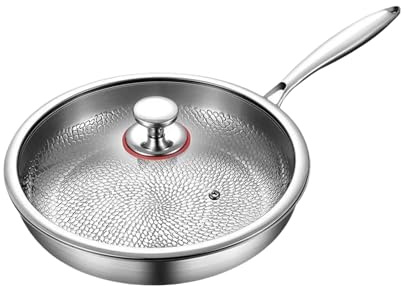 Genérico Sartenes de Titanio para Cocinar - Sartén de Titanio,Plancha de Cocina con Tapa para Restaurante Hotel Cocina Apartamento