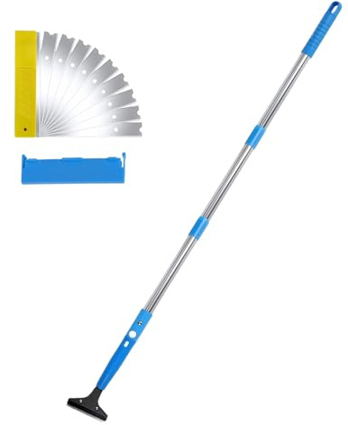 Long Handle Telescopic Cleaning Racket | Cleaning Racket Glass Floor Tiles Shower Garage Garden Plasterboard Painting Glasses Windows Bathroom