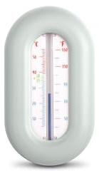 Suavinex, Thermomètre de Bain pour Bébé, Sans Mercure, Sans Piles, Précis, Résistant, Rapide et avec Échelle de Couleur, Degrés ºC et ºF, Flotte dans l'Eau, +0M, Design Birdies Vert