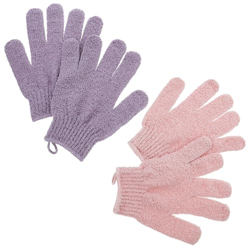 SOIMISS 2 Paar Peelinghandschuhe Badehandschuhe aus Polyester Tiefenwirksame Hautentfernung und Effektive Schmutzentfernung Geeignet für Damen und Herren im Bad