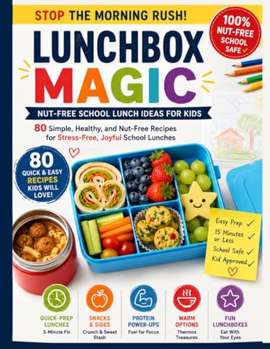 Lunchbox Magic: The Busy Parent’s Nut-Free Cookbook: 80 Simple Recipes to End the Morning Rush and Pack Balanced Lunches in 15 Minutes. (Lunchbox Magic Series)