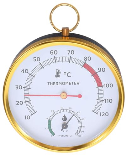 NOLITOY Termómetro Higrómetro para Sauna para Salas de Vapor y SPA, Resistente a Altas Temperaturas, Sensor de Humedad y Temperatura, Diseño Colgante, Medición Precisa y Confiable