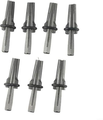 Shophubio Set di 7 cunei di pietra da 14 mm, separatore per roccia dura con piuma e spessore, strumenti per rompere calcestruzzo, kit di scalpello per muratura