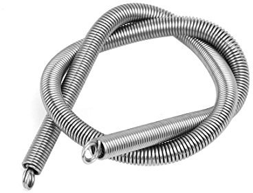 sourcing map 0,8mmx6mmx300mm 304 Edelstahl Zugfedern silber Farbton