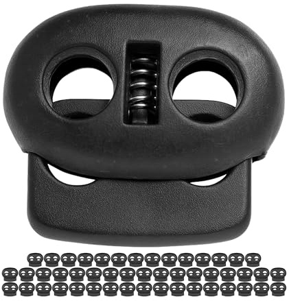 Your Day Mate Fermacorda, Design a 2 Fori, Giacca con Morsetto a Nastro, Abbigliamento, Zaino, fermacorda in Gomma, Lacci a sgancio rapido, Scivolo per Corde, fermacorda Tanka