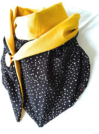 Tuch mit Knopf, Sommer- Schaltuch, Dreieckstuch, Wickelschal, Handmade in Deutschland