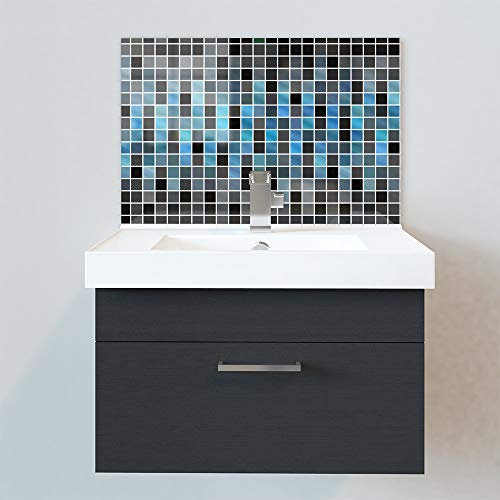 Bathroom Acrylic Splashbacks - Sink Splashbacks - by Premier Range - Pixel Wave in 40cm Wide x 30cm High with Glue